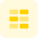 Horizontal block grid in tiles template layout icon