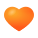 coração laranja icon