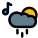 Mood playback with the rainy season cloud style genre music icon