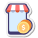 Monedas de tienda móvil icon