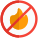 No fire or sparked warning for the fire catching prone area icon