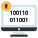 secure binary data icon