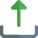 Digital upload document file with tray technology icon