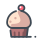 Cupcake mit einer Beere icon