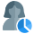 Chart graph for a visualization of social media profile index icon