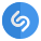 Shazam music app for multimedia and podcasting use icon