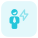 Businessman with a flash layout isolated on a white background icon