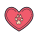 Heart with dog paw icon