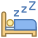 ベッドで寝る icon