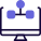 Flow chart with hierarchy organization list layout icon