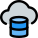 Database server with cloud storage online layout icon