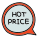 Etiqueta de precio caliente icon