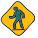 Person Walking Road Sign icon