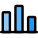 Fluctuative bar chart graph for this financial year icon