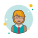 Blond Short Hair Lady With Red Tie icon