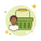 Man Green Shopping Basket icon