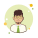 Mann in grüner Krawatte icon