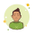 Man With Brown Hair in Green Sweater icon