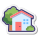 Maison avec jardin icon