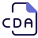 CDA is a file extension for a CD Audio shortcut file format icon