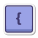 chave de parênteses encaracolados à esquerda icon