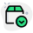 Down arrow on a Logistic delivery box layout icon