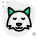 Pensive fox expression emoticon in isolated place icon
