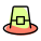 Pilgrim hat without leaf used as a decoration icon