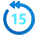 Torna 15 secondi indietro icon