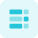 Boxes to right followed by rows list icon