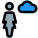 Cloud computing engineer with advance support layout icon