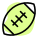 American football oval shape ball layout indication icon