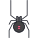 araña viuda negro icon