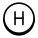 H в круге icon
