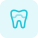 Dental crown with capping of a tooth or isolated on a white background icon