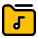 Music folder for collection of songs from different artists icon