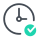 확인 된 시계 icon