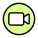 Camera for recording isolated on a white background icon