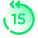 Skip 15 Seconds Back icon