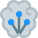 Brain connected to several multiple nodes isolated on a white background icon