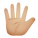 Hand-mit-gespreizten Fingern-mittlerer-heller-Hautton icon