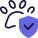 Animal insurance covered isolated on white background icon