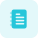 Notebook with verticle coil binding spiral layout icon
