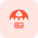 Financial protection within umbrella concept of insurance icon