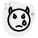Small baby emoticon crying with flowing tears icon