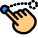 Drag one place to another point on touch screen devices icon