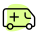 Parametric or ambulance for emergency service isolated on a white background icon