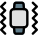 Smartwatch vibration feature isolated on white background icon