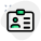 Employee identity card authentication with photo profile icon