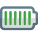 Phone battery level full charged logotype isolated on white background icon